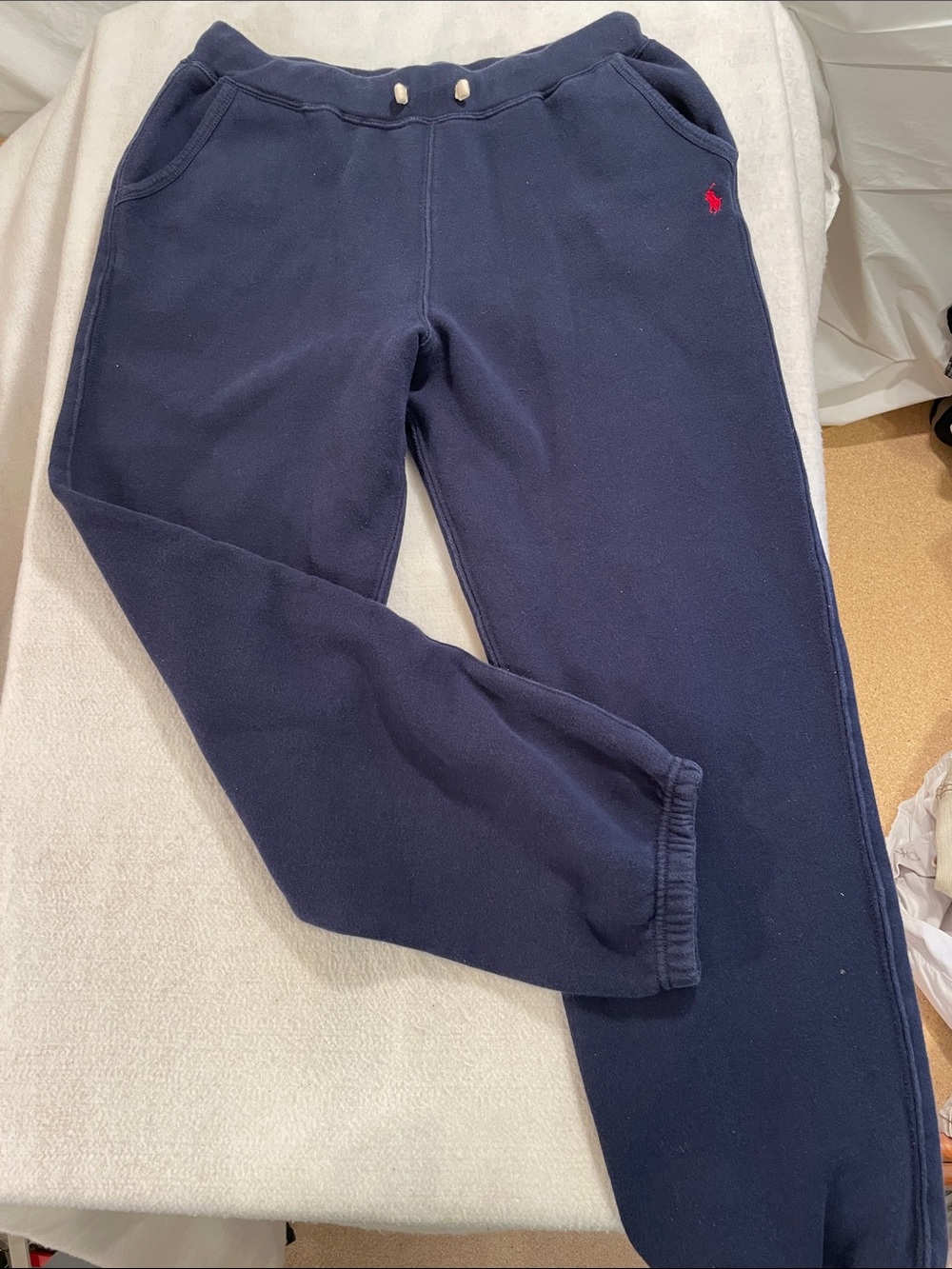 Polo by Ralph Lauren Navy Jogger Sweatpants with Red Pony